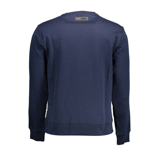 Plein Sport Blue Cotton Men Sweater Plein Sport