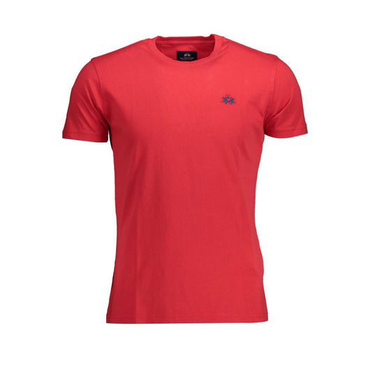 La Martina Red Cotton Men T-Shirt La Martina