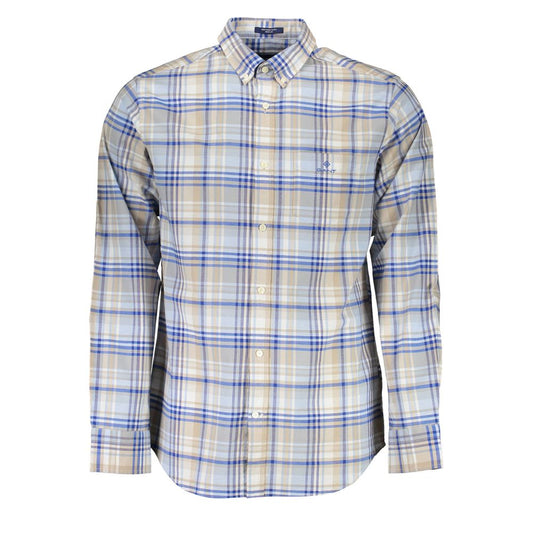 Gant Light Blue Cotton Men Shirt Gant