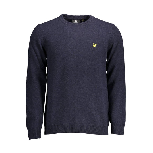 Lyle & Scott Blue Wool Men Sweater Lyle & Scott