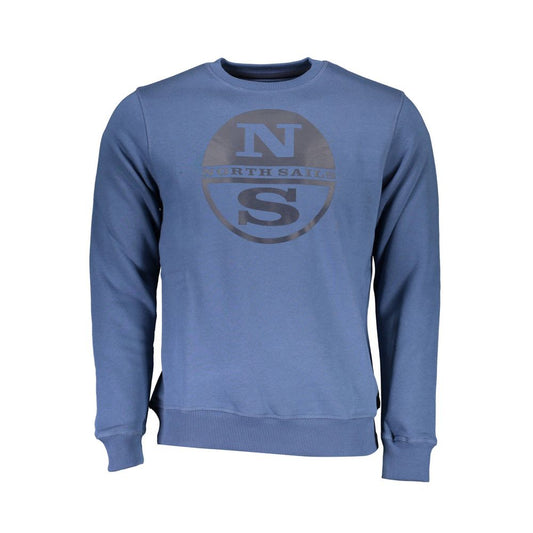 North Sails Blue Cotton Men Sweater North Sails