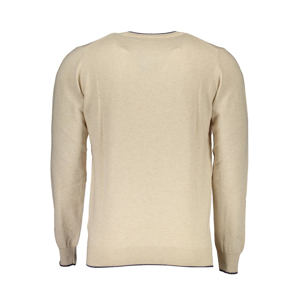 North Sails Beige Wool Men Sweater North Sails