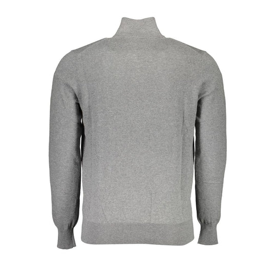 North Sails Gray Cotton Men Sweater North Sails