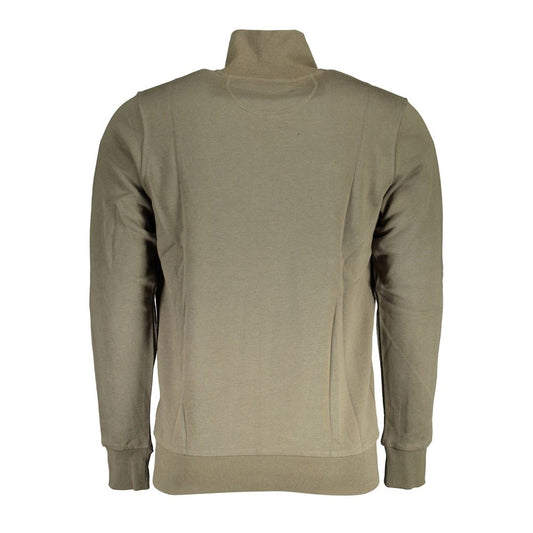 La Martina Green Cotton Men Sweater La Martina