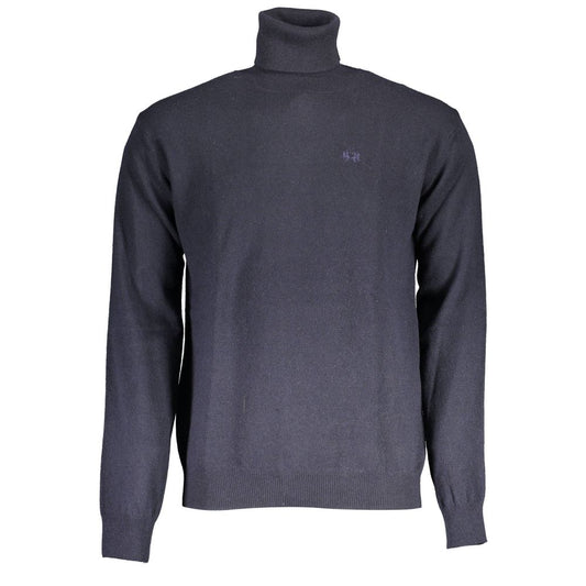 La Martina Blue Wool Mens Sweater La Martina