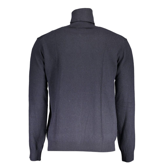 La Martina Blue Wool Mens Sweater La Martina