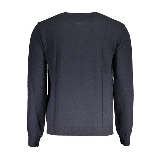 La Martina Blue Wool Men Sweater La Martina