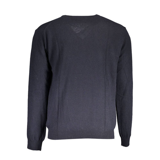 La Martina Blue Wool Men Sweater La Martina