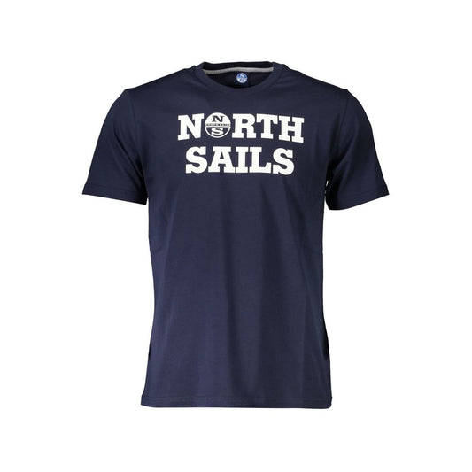 North Sails Blue Cotton Men T-Shirt North Sails