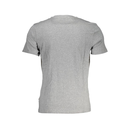 Napapijri Gray Cotton Men T-Shirt Napapijri