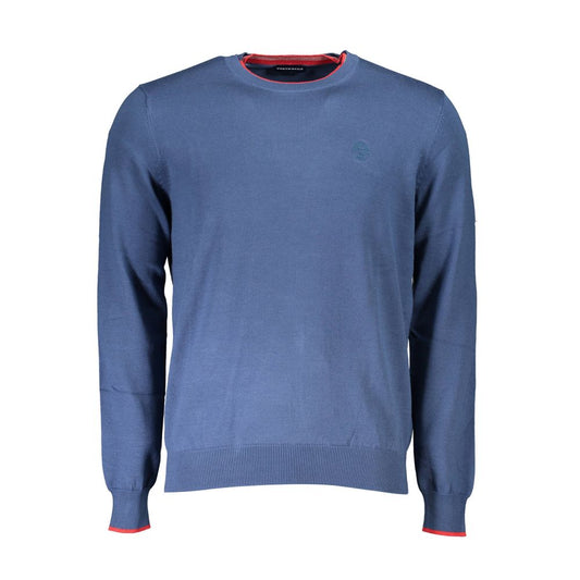 North Sails Blue Cotton Men Sweater North Sails