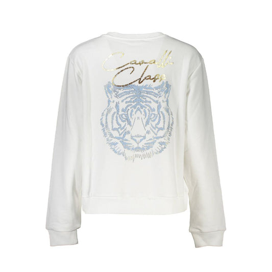 Cavalli Class White Cotton Women Sweater Cavalli Class