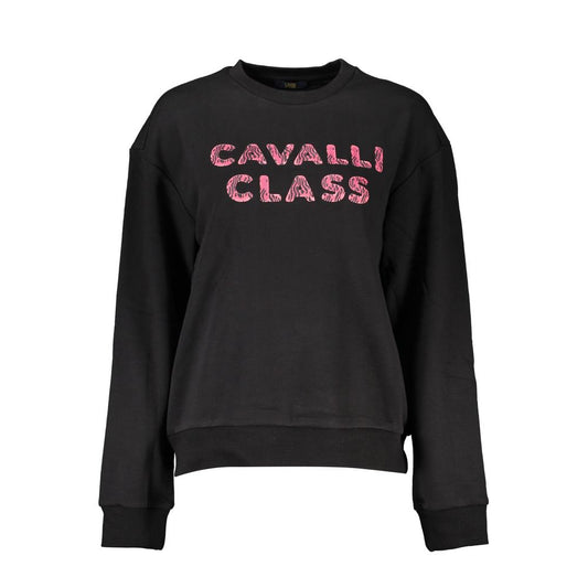 Cavalli Class Black Cotton Women Sweater Cavalli Class