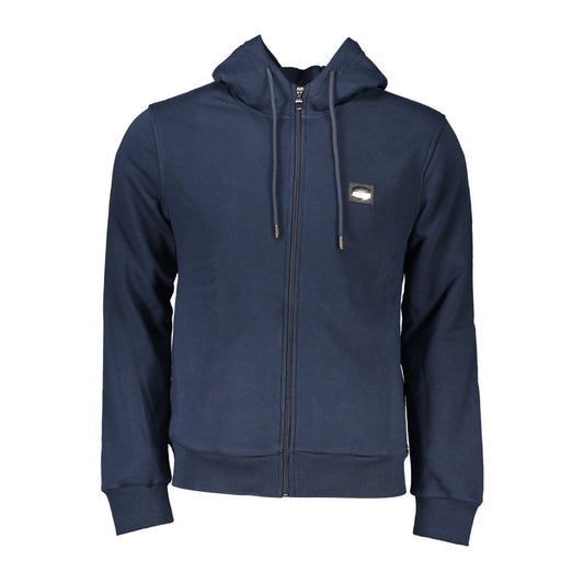 Cavalli Class Blue Cotton Men Sweater Cavalli Class