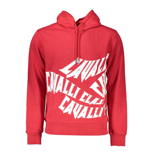 Cavalli Class Red Cotton Men Sweater Cavalli Class