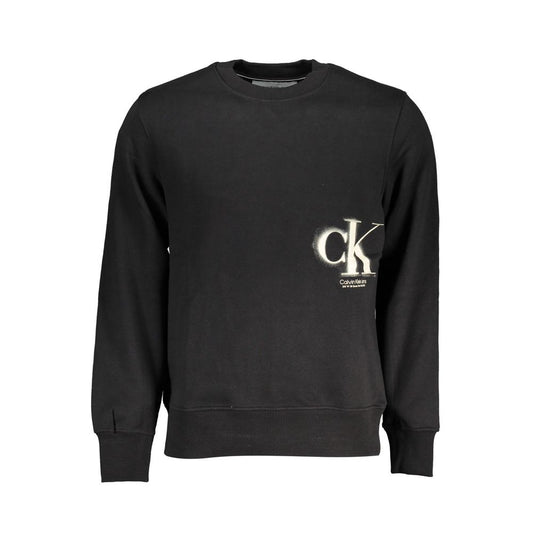 Calvin Klein Black Cotton Men Sweater Calvin Klein