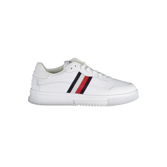 Tommy Hilfiger White Leather Men Sneaker Tommy Hilfiger