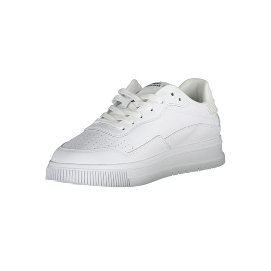 Tommy Hilfiger White Leather Men Sneaker Tommy Hilfiger