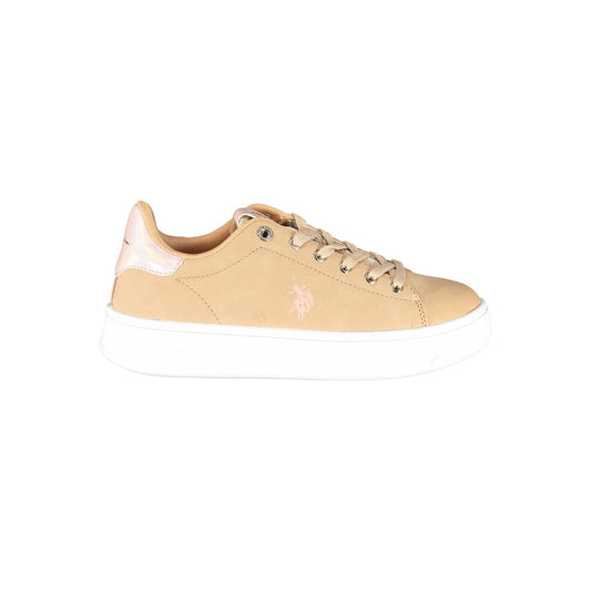 U.S. POLO ASSN. Beige Polyester Women Sneaker U.S. POLO ASSN.