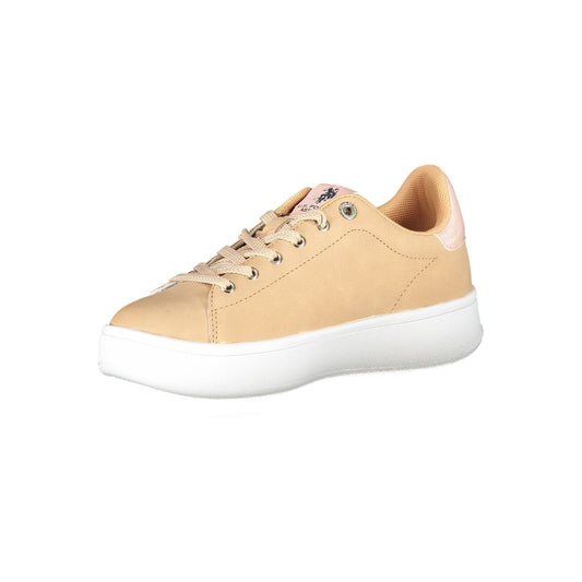 U.S. POLO ASSN. Beige Polyester Women Sneaker U.S. POLO ASSN.