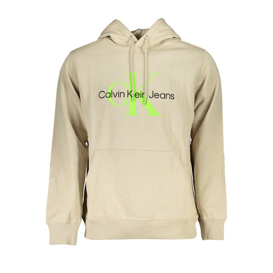 Calvin Klein Beige Hooded Cotton Sweatshirt Calvin Klein