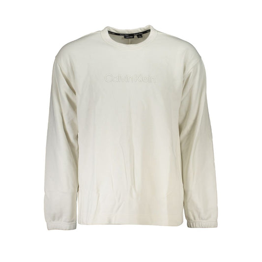 Calvin Klein Elegant Crew Neck Sweater with Brushed Logo Calvin Klein