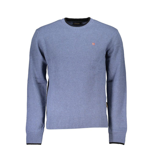 Napapijri Blue Fabric Men Sweater Napapijri