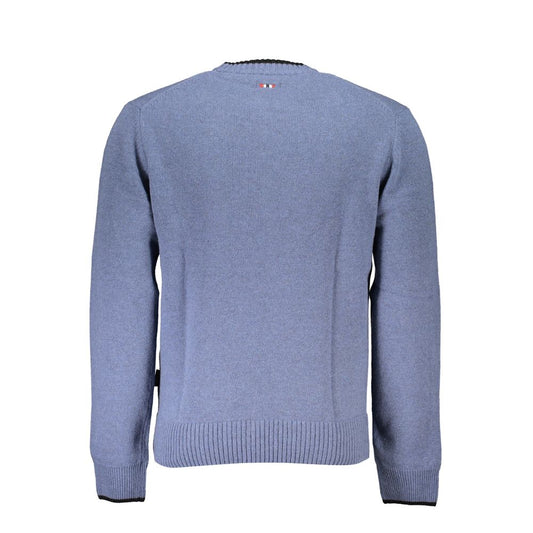 Napapijri Blue Fabric Men Sweater Napapijri