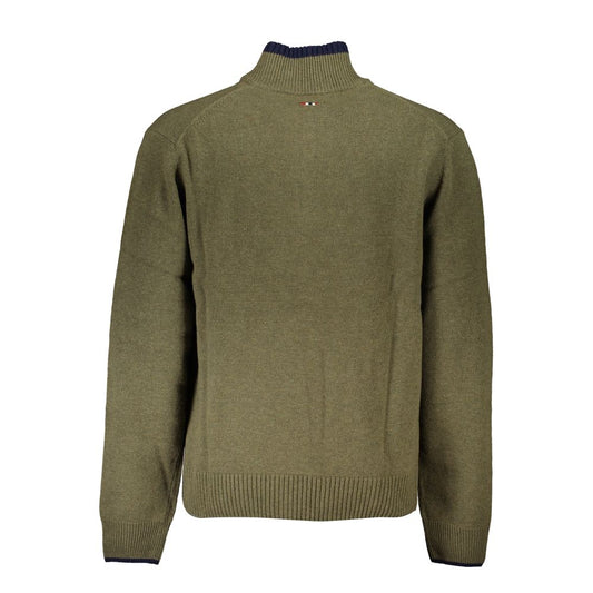 Napapijri Green Fabric Men Sweater Napapijri