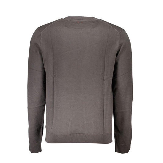 Napapijri Gray Cotton Men Sweater Napapijri