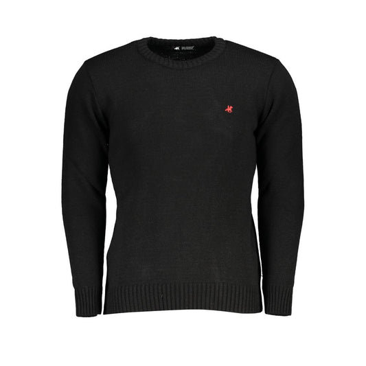 U.S. Grand Polo Black Acrylic Sweater U.S. Grand Polo