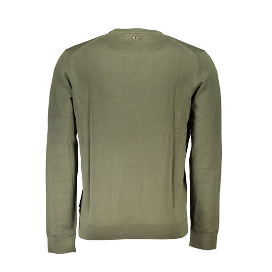 Napapijri Green Cotton Men Sweater Napapijri