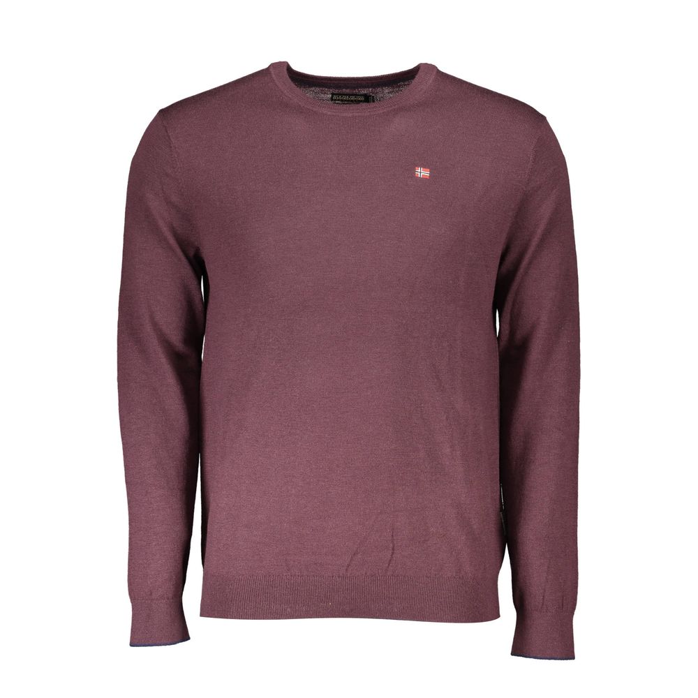 Napapijri Purple Wool Men Sweater Napapijri