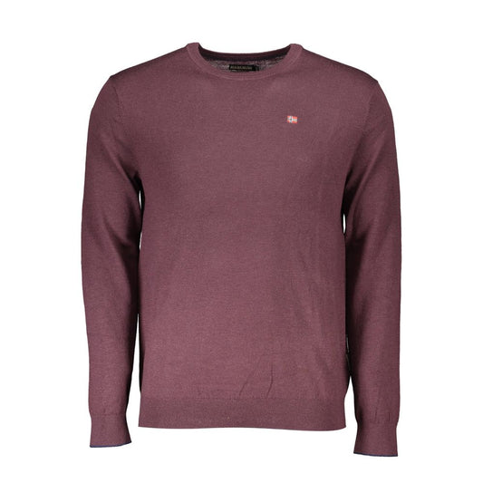 Napapijri Purple Wool Men Sweater Napapijri