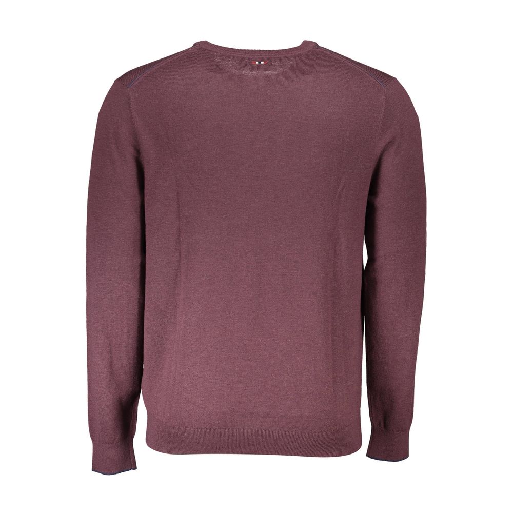 Napapijri Purple Wool Men Sweater Napapijri