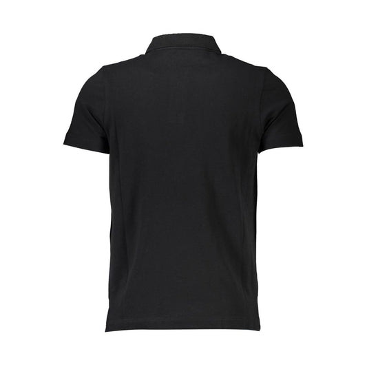 Cavalli Class Black Cotton Men Polo Shirt Cavalli Class