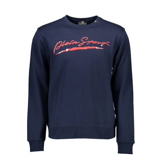 Plein Sport Blue Cotton Men Sweater Plein Sport