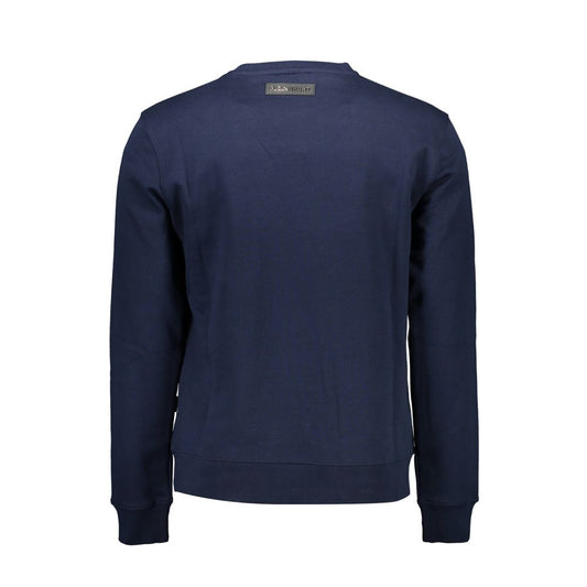 Plein Sport Blue Cotton Men Sweater Plein Sport