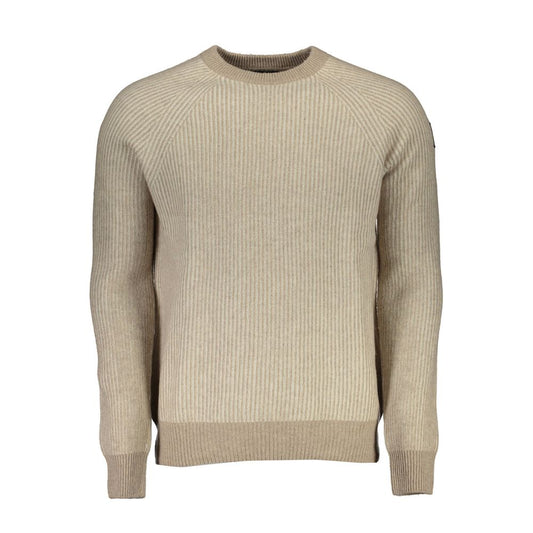 North Sails Beige Wool Men Sweater North Sails