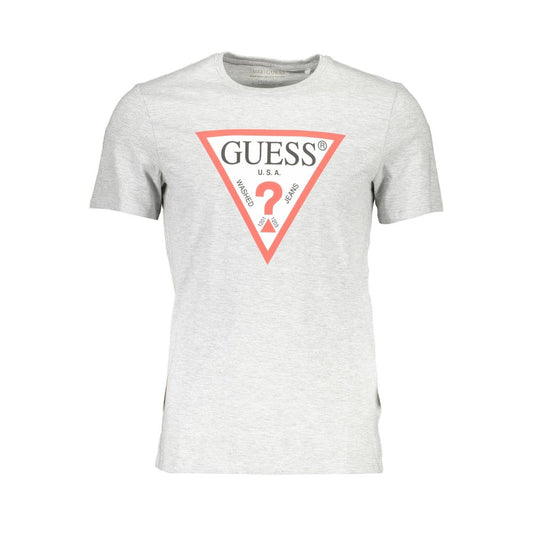 Guess Jeans Gray Cotton Men T-Shirt Guess Jeans