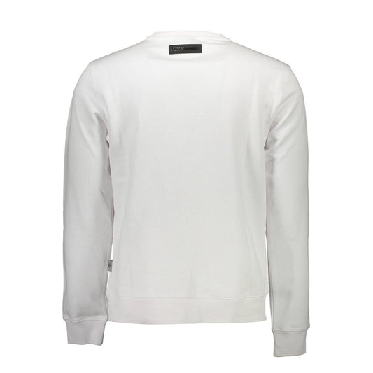 Plein Sport White Cotton Men Sweater Plein Sport