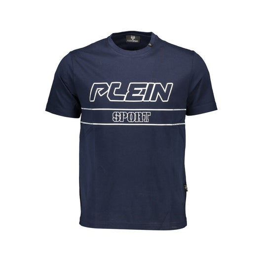 Plein Sport Blue Cotton Men T-Shirt Plein Sport