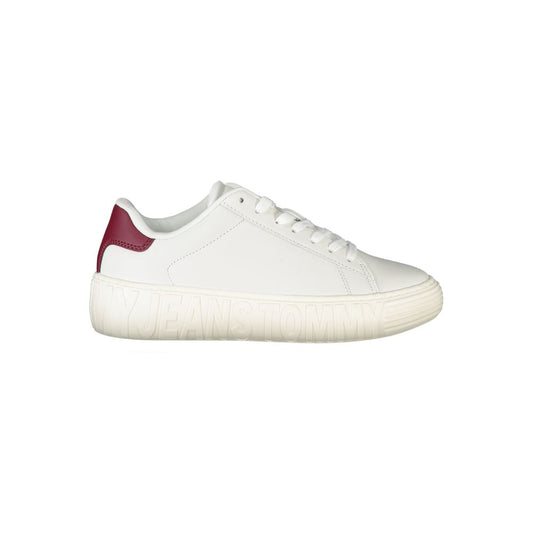 Tommy Hilfiger White Leather Women Sneaker Tommy Hilfiger