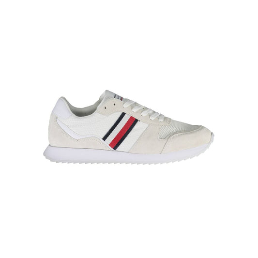 Tommy Hilfiger White Polyester Men Sneaker Tommy Hilfiger