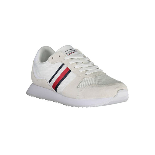 Tommy Hilfiger White Polyester Men Sneaker Tommy Hilfiger