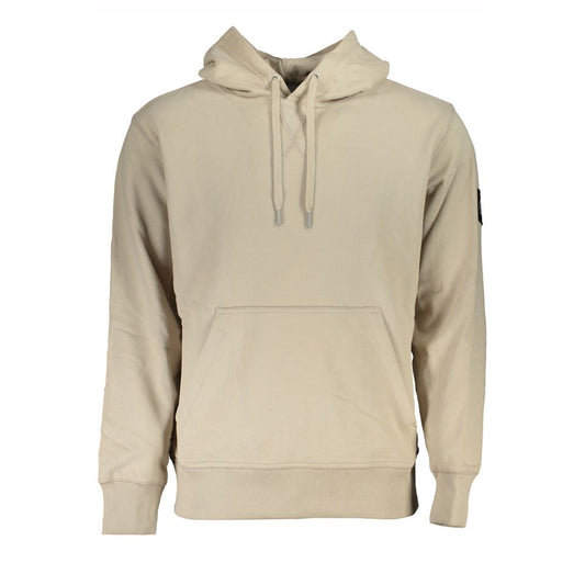 Calvin Klein Beige Cotton Hooded Sweatshirt Calvin Klein