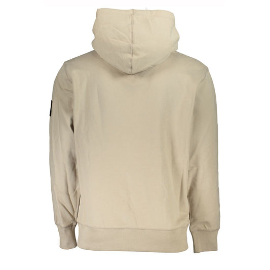 Calvin Klein Beige Cotton Hooded Sweatshirt Calvin Klein