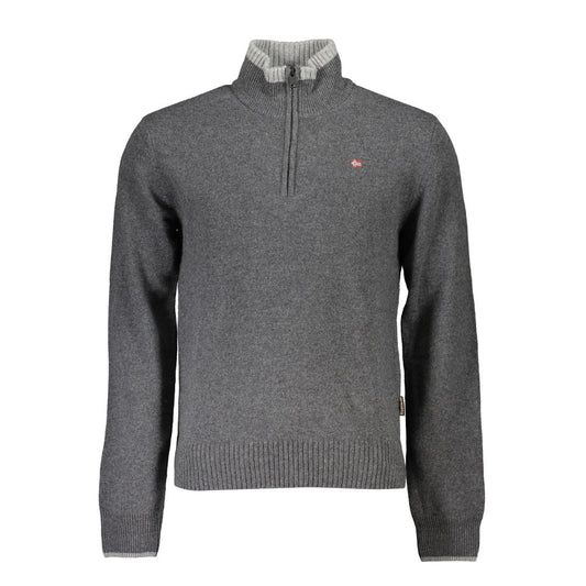 Napapijri Gray Fabric Men Sweater Napapijri