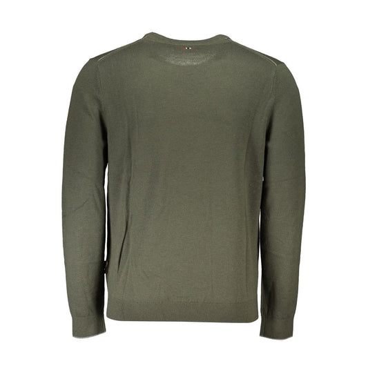 Napapijri Green Fabric Men Sweater Napapijri