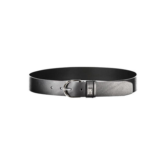 Tommy Hilfiger Black Leather Women Belt Tommy Hilfiger